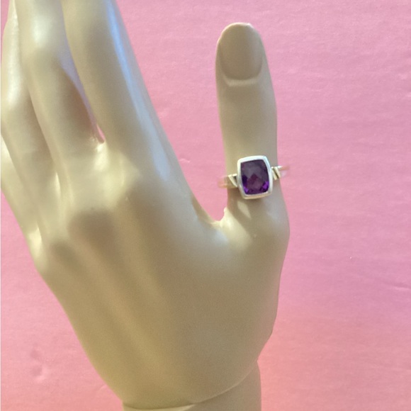 18K 925  GemArt Amethyst ring size 8 - Picture 3 of 7